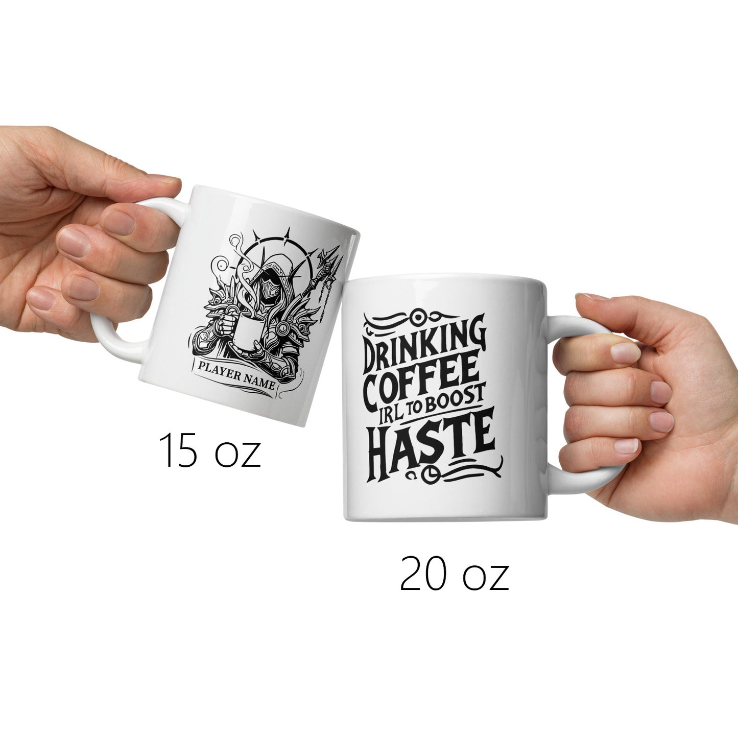 Drinking Coffee to Boost Haste Mug (Personalize)