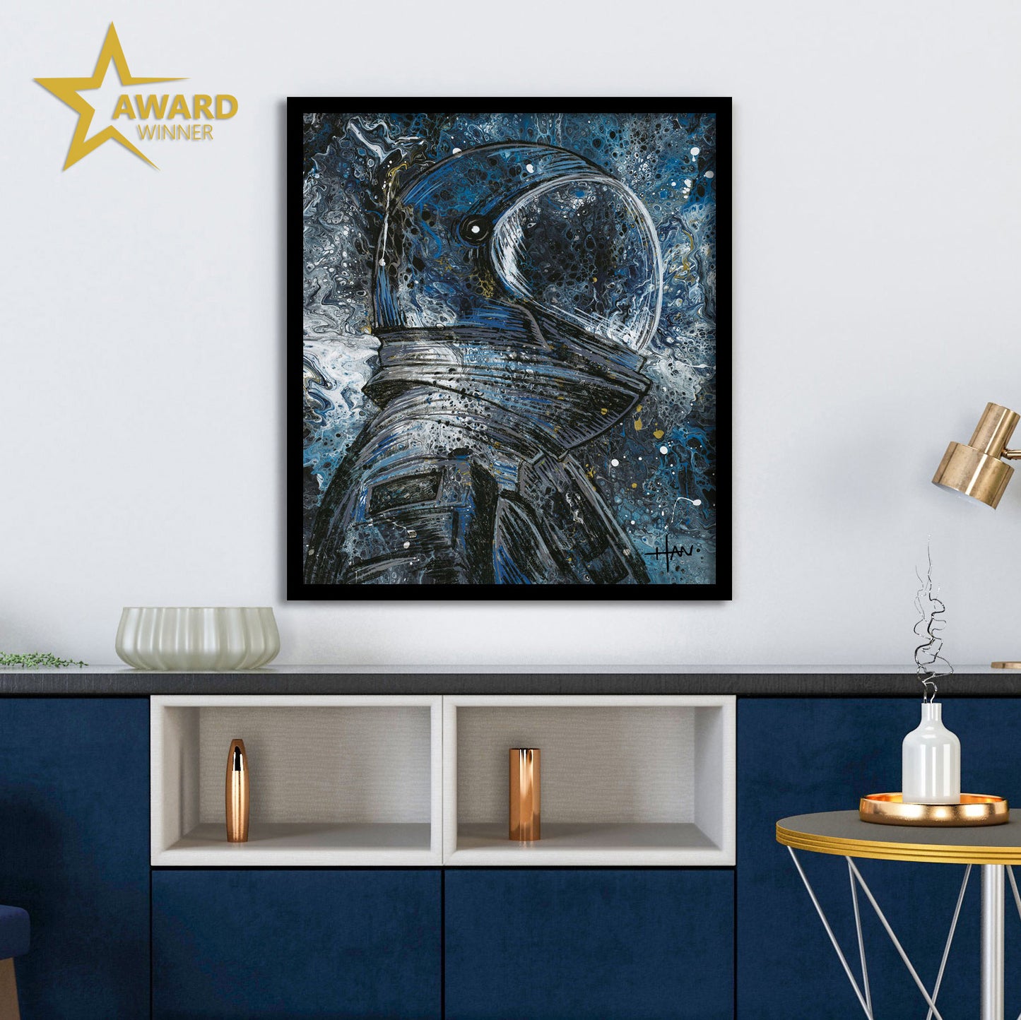 "Astronaut" Acrylic Painting