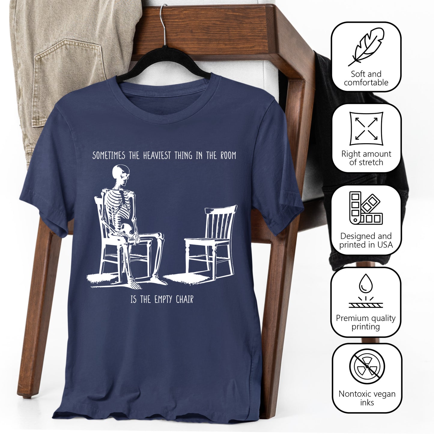 "Heaviest Thing In The Room" Skeleton Emo Shirt