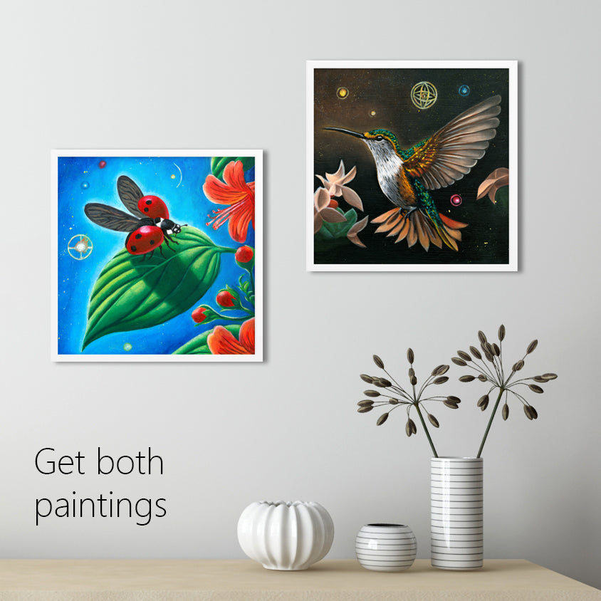 "Hummingbird" Oil Painting