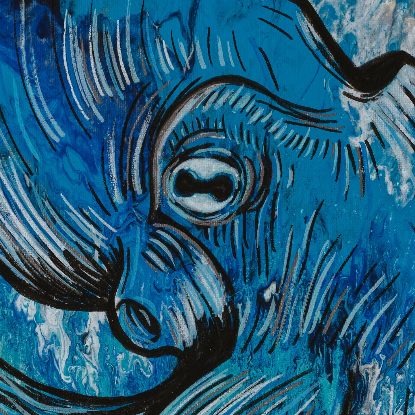 The Inked Oracle – Original Acrylic Painting