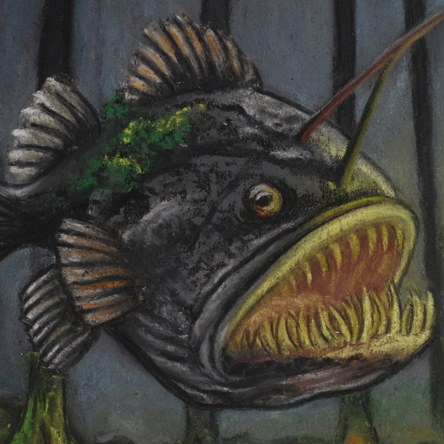 Out of My Depth - Original Pastel Painting (8" x 10")