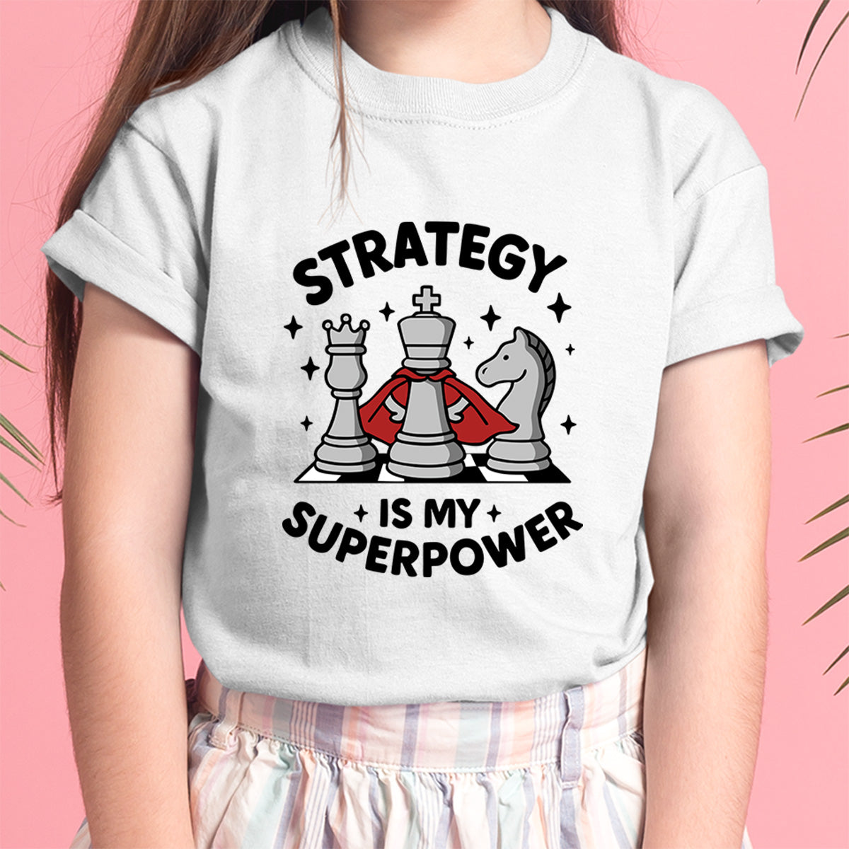 "Strategy is My Superpower" Kids Chess Player Shirt