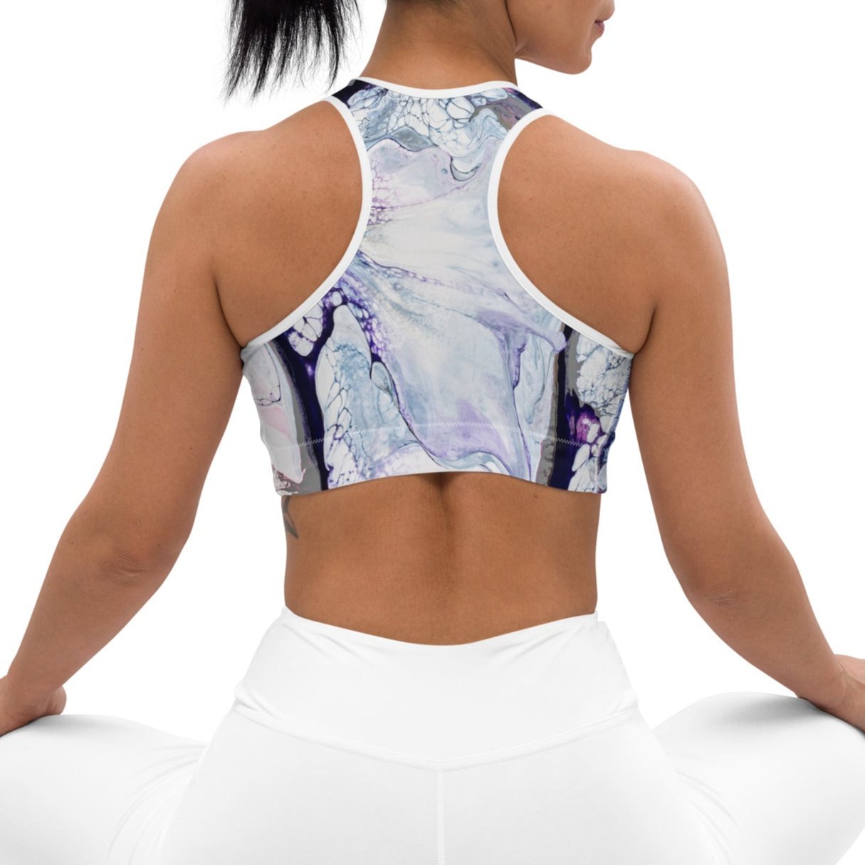"Obsidian Flow" Sports Bra