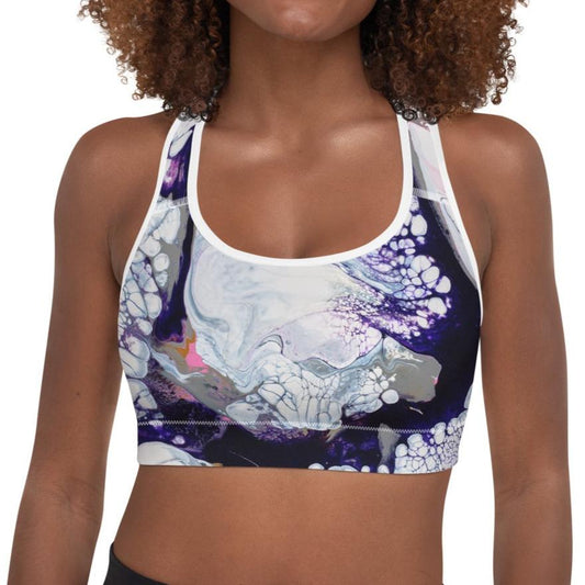 "Obsidian Flow" Sports Bra