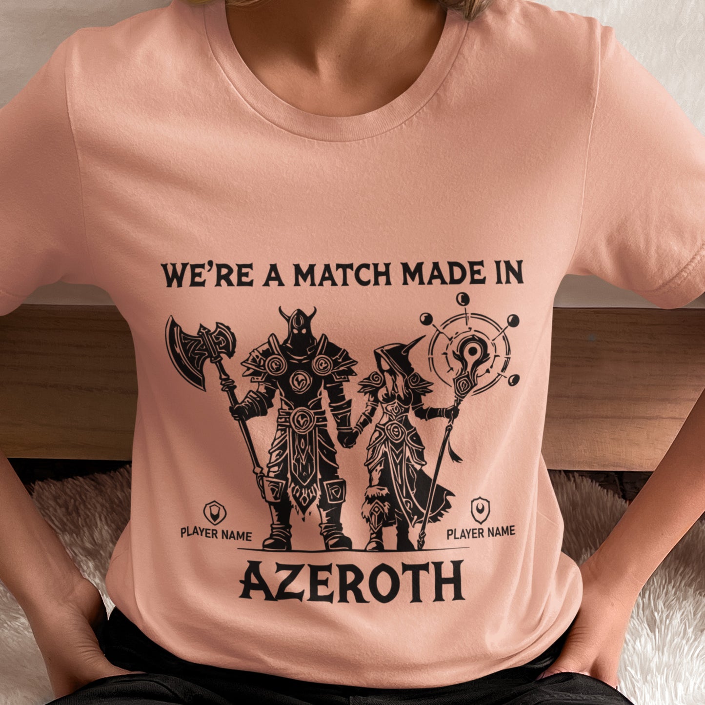 Personalize Warcraft Couple Shirt - Perfect WoW Valentines Gift for Him Gamer