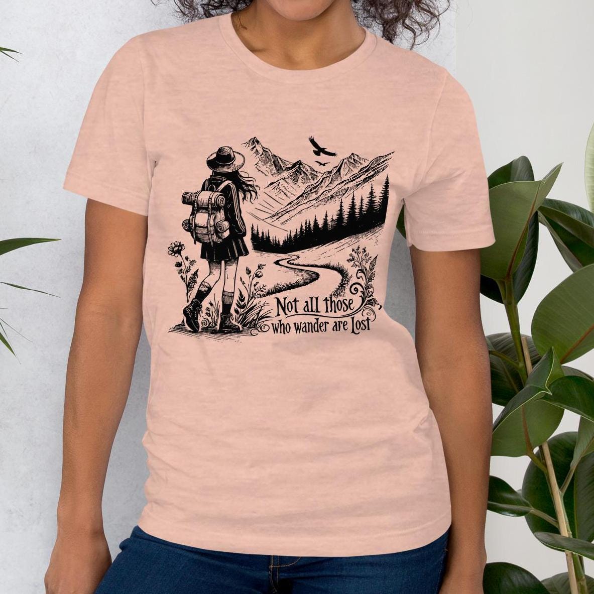 Not All Who Wander Shirt, Lord of the Rings Book Quote Shirt, Inspirational Travel Shirt, Wanderlust Travelers Tshirt Camper Hikers Gift