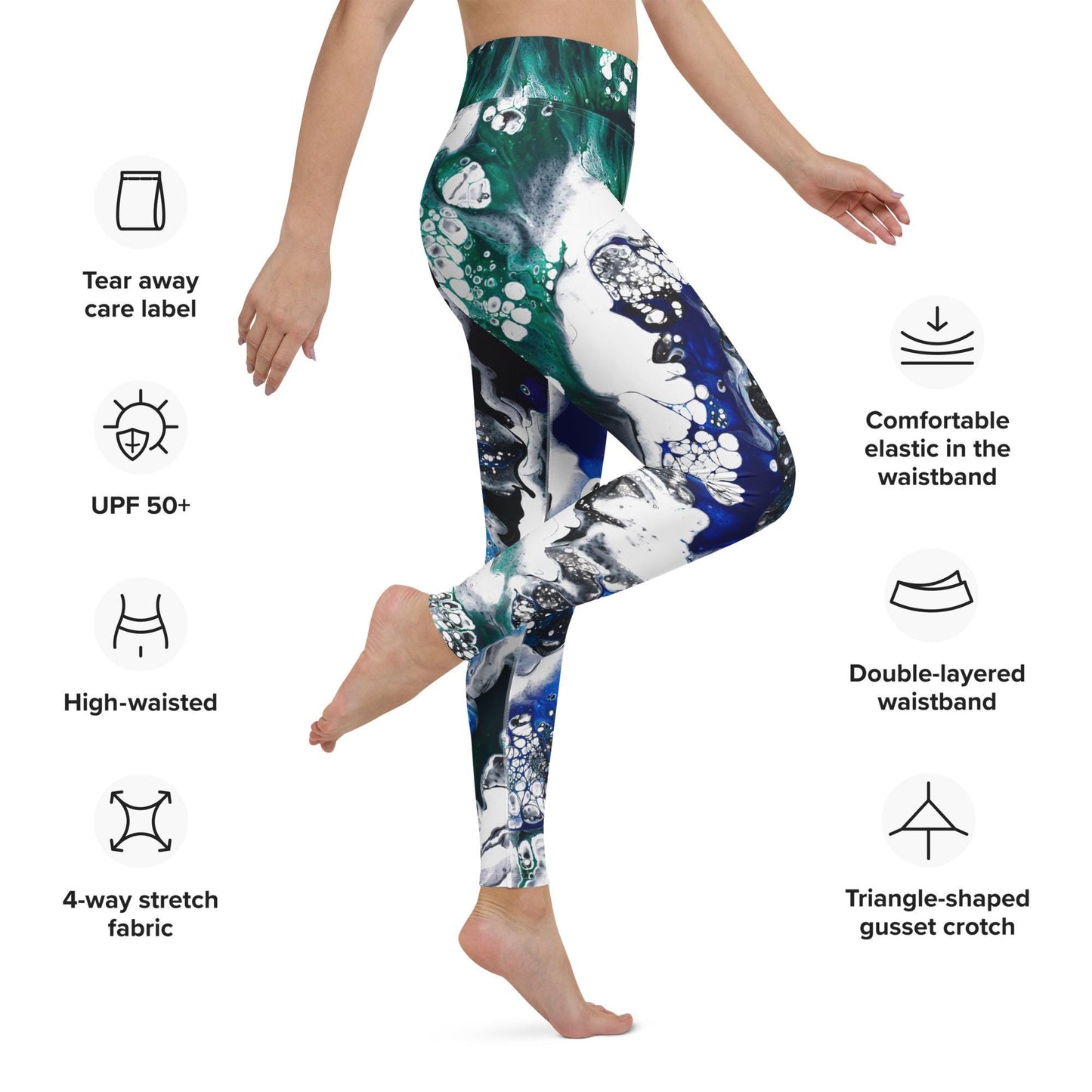 Comfortable High-Waisted Yoga Pant, Athleisure Wear Fitness Outfit, Yoga Leggings and Workout Pants, Regular and Capri Legging Styles