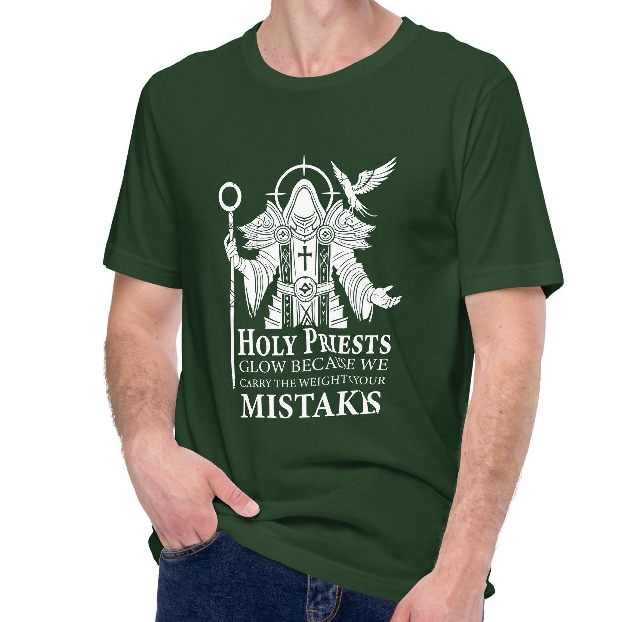 World of Warcraft Holy Priest Shirt, Stylish WoW Gaming Apparel for Spellcasters, Ideal Warcraft Gift for Priests Casters Healers Players
