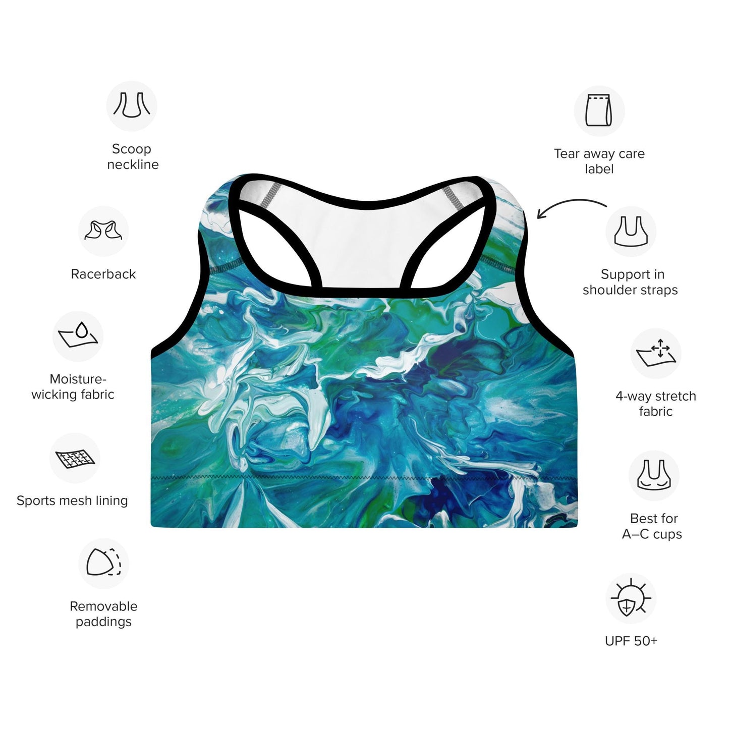 Padded Sports Bra for Breathable Support, Soft Versatile Activewear Bra, Comfortable Stylish, Ideal for Workouts, Yoga, Gym, Daily Wear