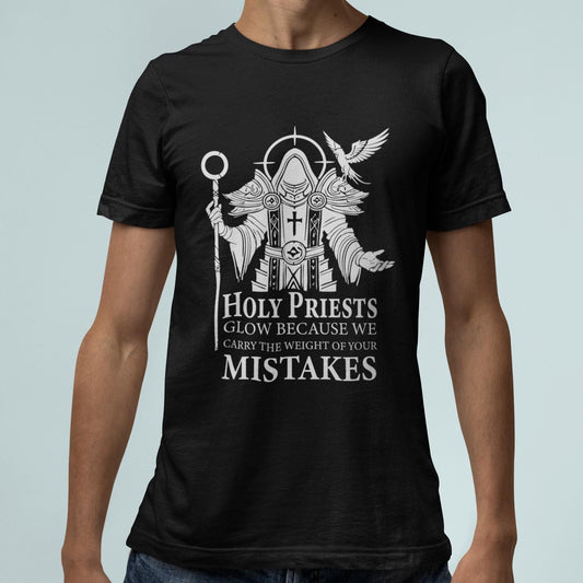 World of Warcraft Holy Priest Shirt, Stylish WoW Gaming Apparel for Spellcasters, Ideal Warcraft Gift for Priests Casters Healers Players