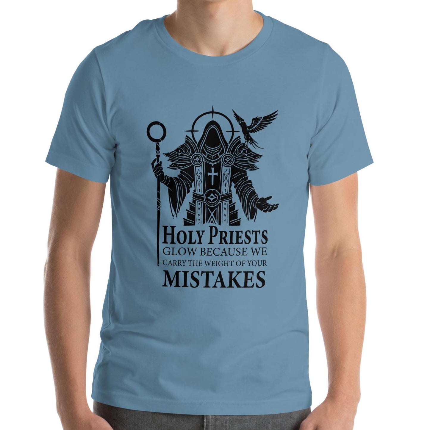 World of Warcraft Holy Priest Shirt, Stylish WoW Gaming Apparel for Spellcasters, Ideal Warcraft Gift for Priests Casters Healers Players