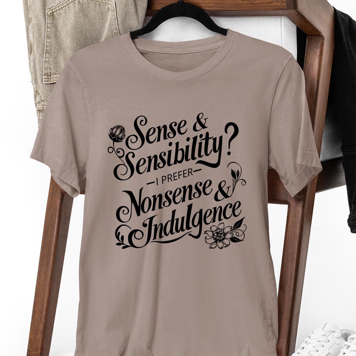 Jane Austen Sense & Sensibility Quote Shirt, Jane Austen Gift TShirt, Librariancore Book Lover Gift, Bookish Things Classic Literature Shirt
