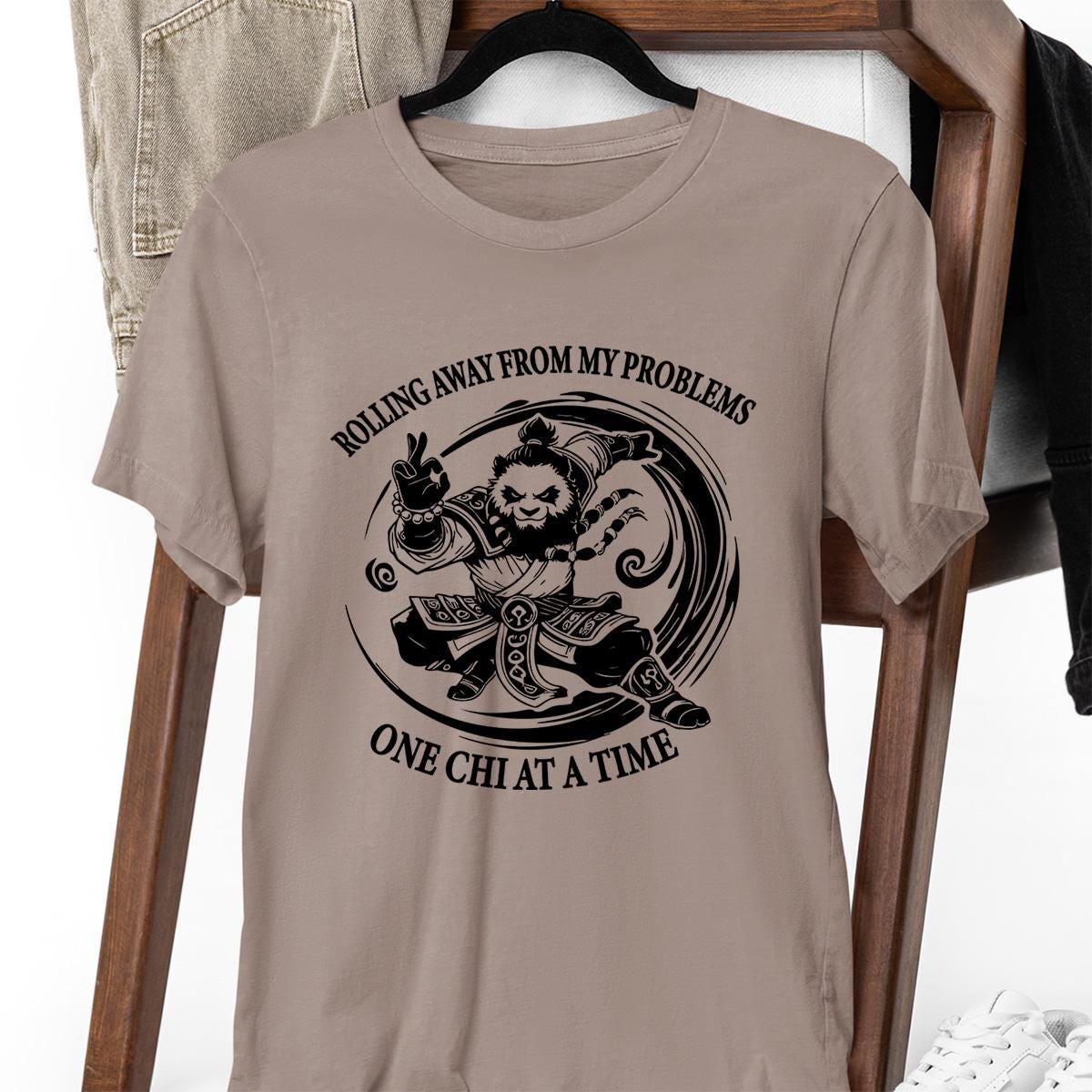 WoW Pandaren Monk Shirt, World of Warcraft Monk Class Shirt, Warcraft Gamer Tshirt, Warcraft Gaming Gift, WoW Player TShirt Fantasy Gift