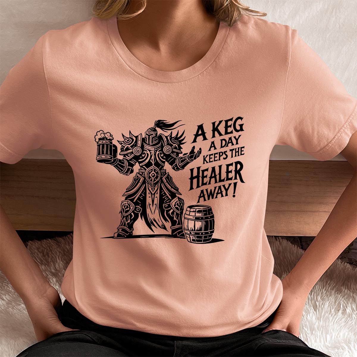 World of Warcraft Gaming Shirt - St. Patrick’s Day Keg Tee for DPS, Tank, Healer