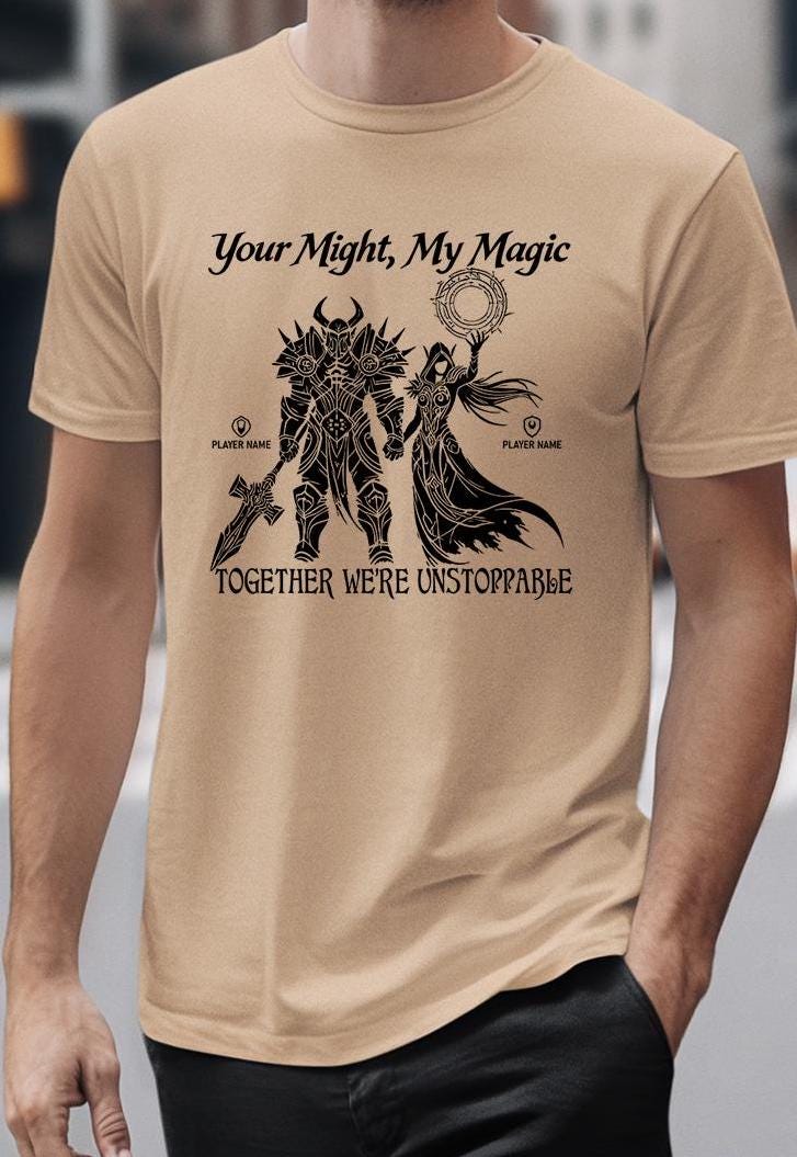 Gaming Apparel for WoW Couples - Unique Warcraft Unstoppable Couple Shirt