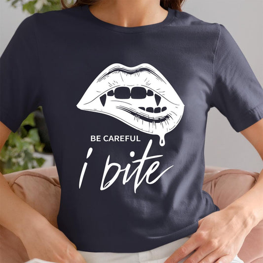 Vampire Fang Bite Gothic Emo Shirt, Dark Aesthetic Vampire Tee, Alternative Horror Fashion Gothic Halloween Shirt, Emo Punk Vampire Clothing