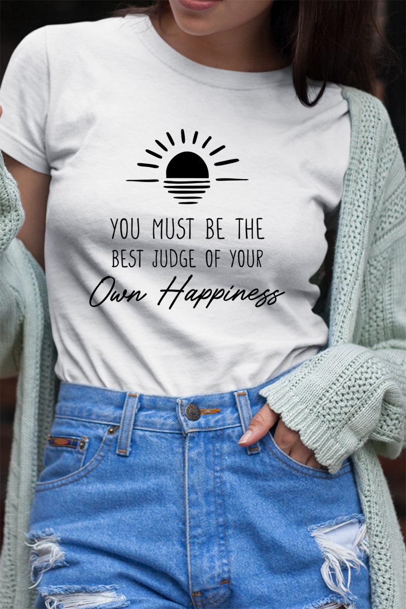 Librariancore Book Lover Shirt - Elegant Jane Austen Happiness Quote Tee