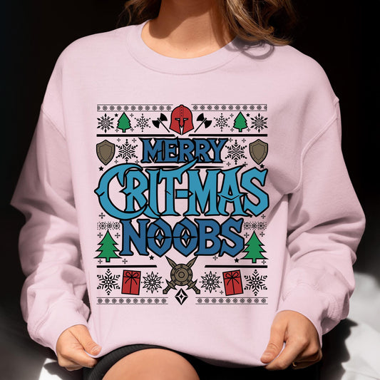 Funny D&D MTG WoW Holiday Sweater – Celebrate the season in nerd style with this cozy RPG holiday sweatshirt for fantasy and card game fans.