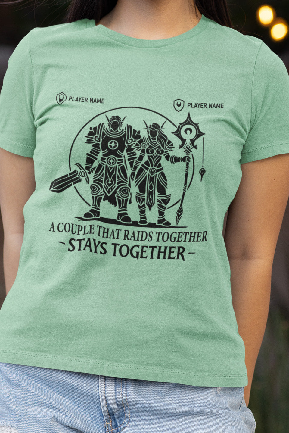 Personalize WoW Raiding Couple Shirt - Perfect Valentines Gift for Him