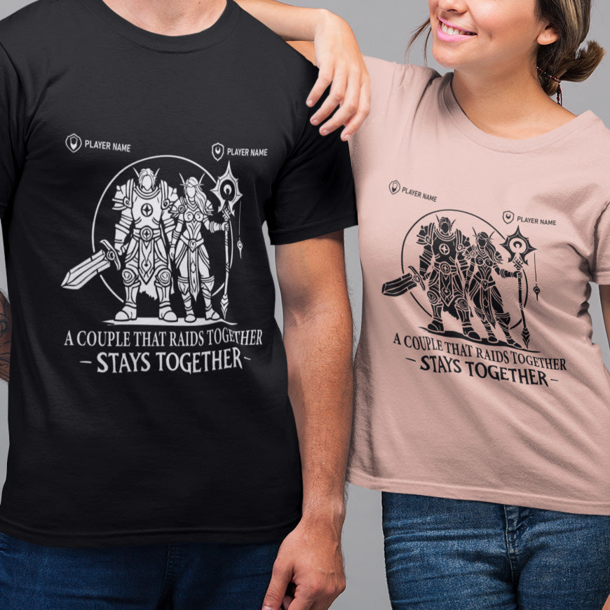 World of Warcraft Gamer Couple Shirt - Stylish Gaming Apparel for WoW Couples