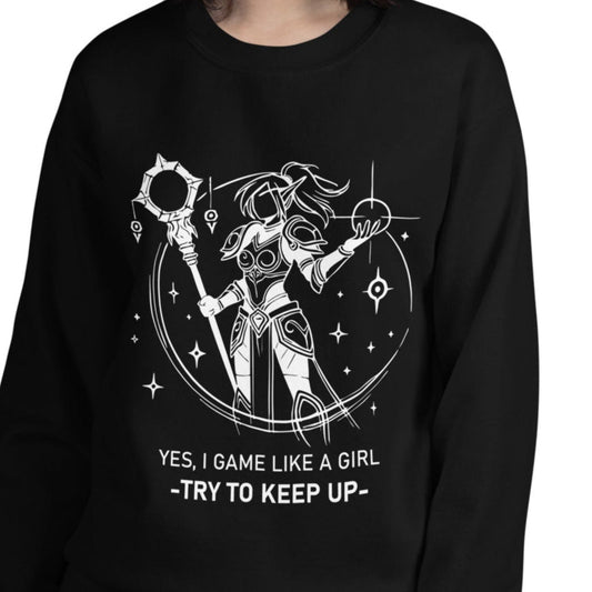 Warcraft Gamer Like A Girl shirt is the perfect gift for WoW female players, offering comfortable cozy gaming apparel for her.