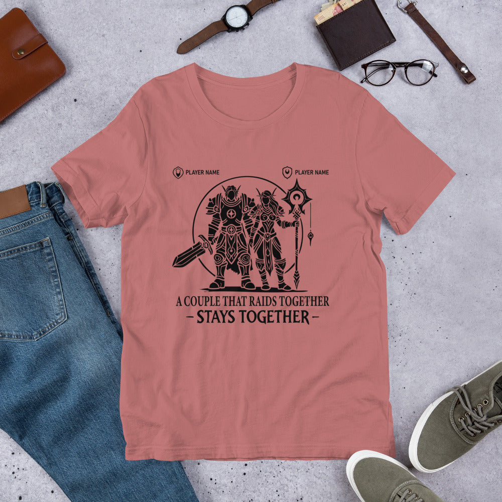 Couple That Raids Together, Stays Together Shirt (Personalize)