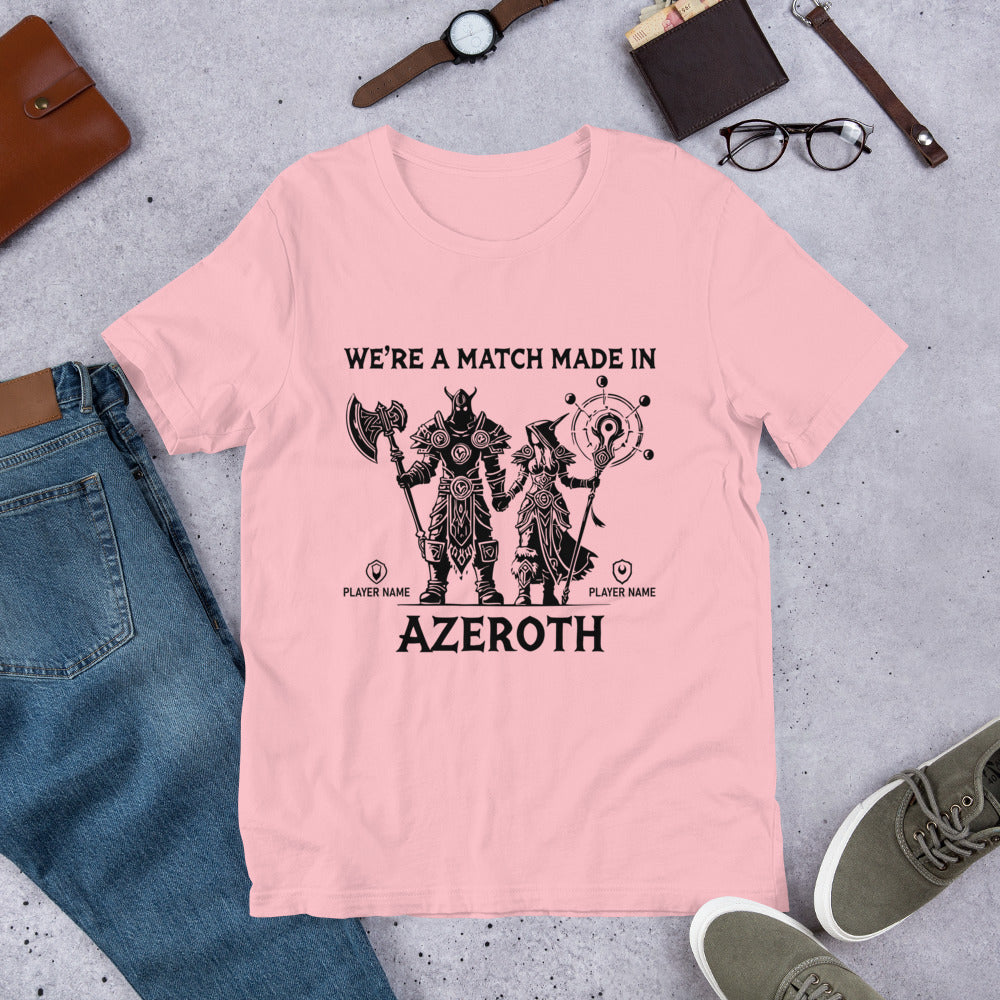 Match Made in Azeroth Couple Shirt (Personalize)