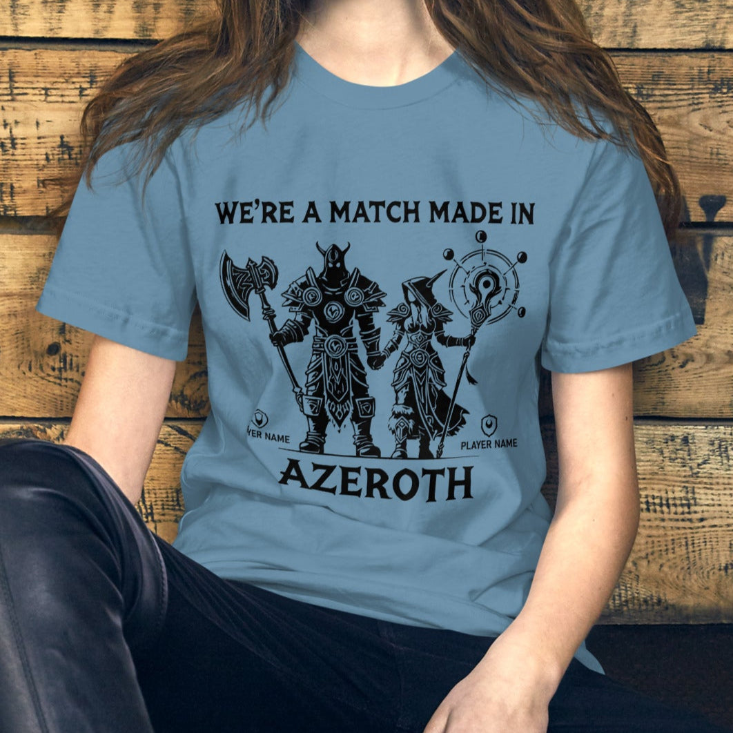 Match Made in Azeroth Couple Shirt (Personalize)