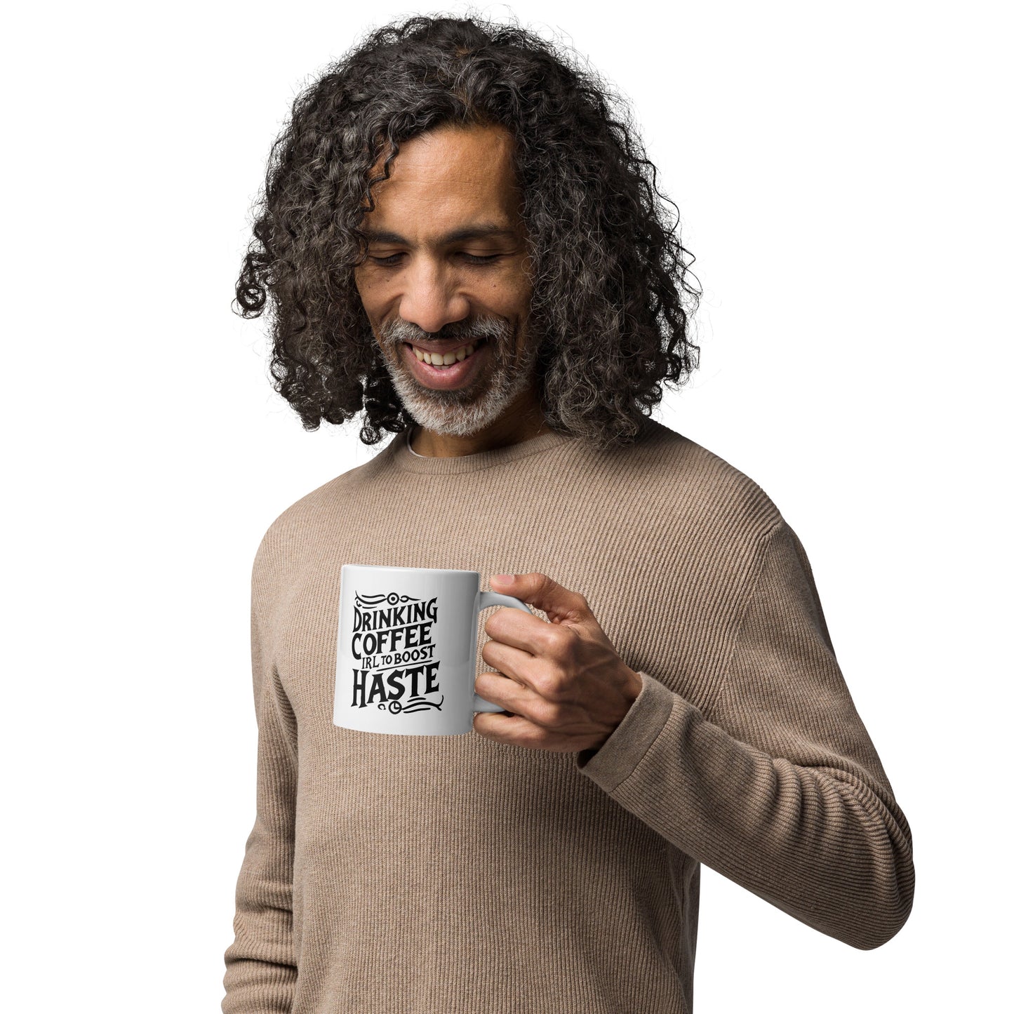 Drinking Coffee to Boost Haste Mug (Personalize)