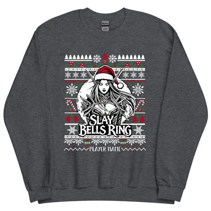 "Slay Bells Ring" Gamer Girl Christmas Holiday Sweater (Personalize)