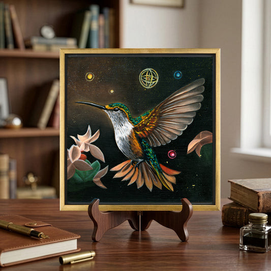 Messenger of Night – Original Oil Painting on Wood Panel (8"x8")