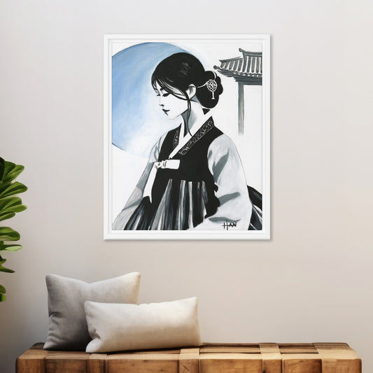 Moonlit Hanbok - Original Acrylic Painting (11" x 14")