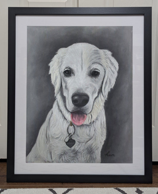Custom Pet Portrait in Pastel, Hand-Painted Fine Art Commission