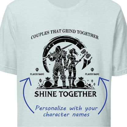 Couples Who Grind Together, Shine Together Shirt (Personalize)