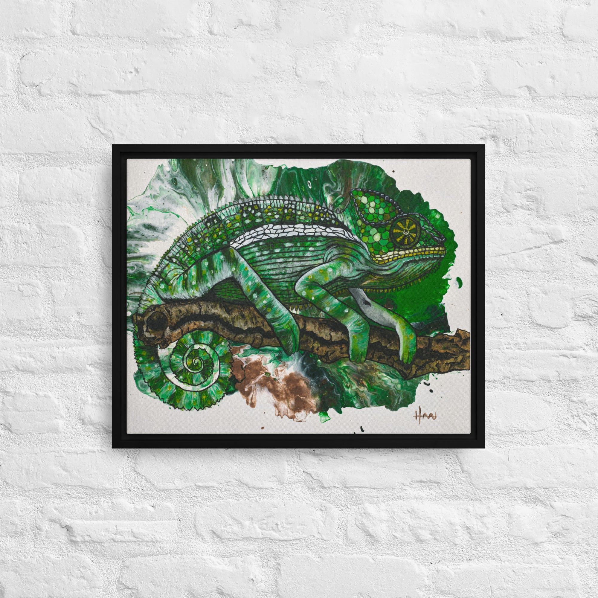 Shade Shifter Original Painting | Acrylic Chameleon Art | Starlit