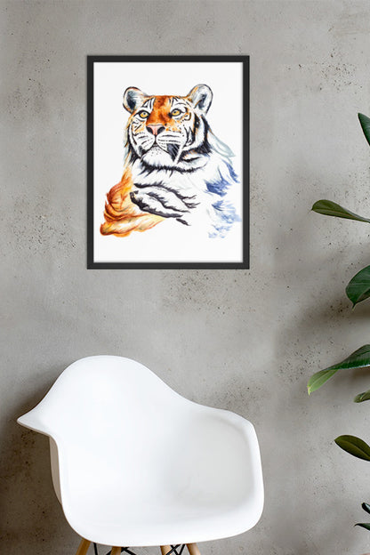 "Tiger" Watercolor Painting