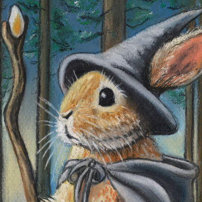 Wandering Wizard - Original Pastel Painting (8" x 10")