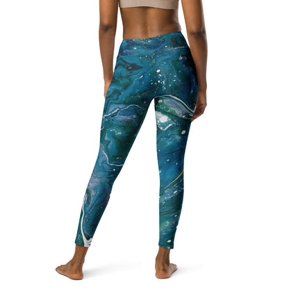 Ultimate Comfort Yoga Pants Flexible & Stylish for Women High-Waisted Leggings with Moisture-Wicking Activewear. Regular length, back view.