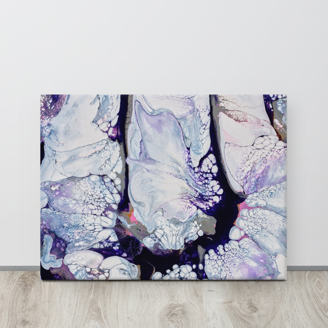 "Obsidian Flow" Acrylic Pour Painting