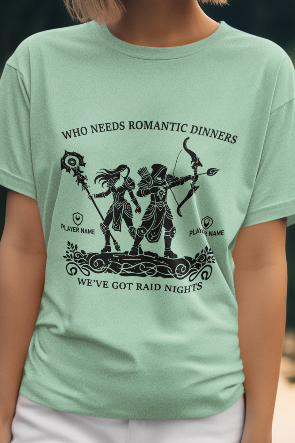 Personalize WoW Couple Raid Nights Shirt - Perfect Valentines Gift for Him and Her