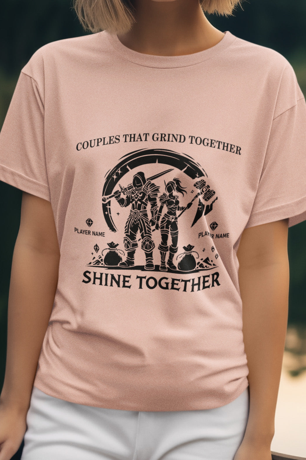 Couples Who Grind Together, Shine Together Shirt (Personalize)