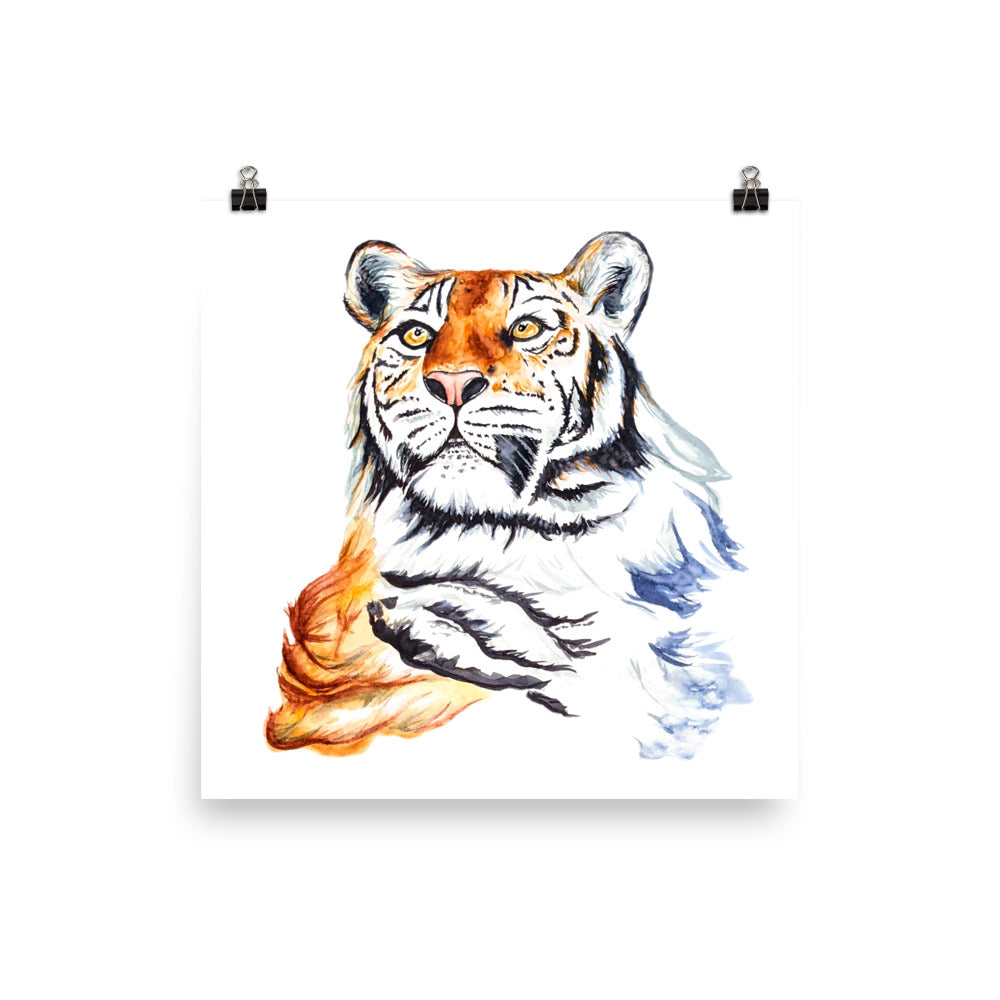 "Tiger" Watercolor Painting