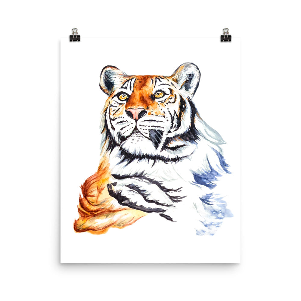 "Tiger" Watercolor Painting