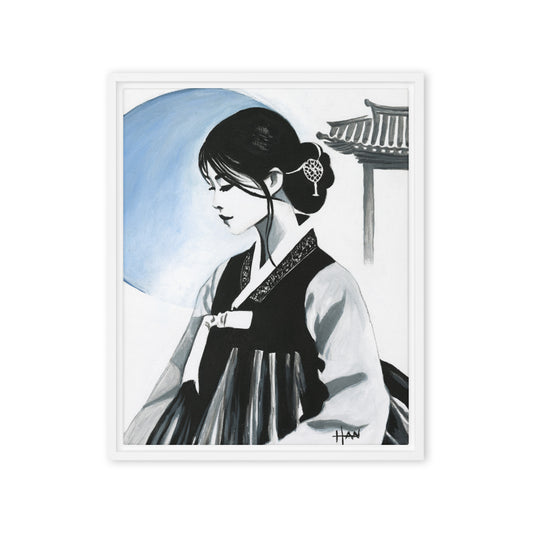 Moonlit Hanbok - Original Acrylic Painting (11" x 14")