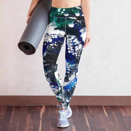 Comfortable high-waisted yoga leggings. Perfect for athleisure wear, offering fitness pants ideal for yoga and workouts in both regular and capri styles.
