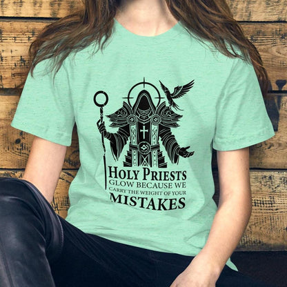 World of Warcraft Holy Priest Shirt, Stylish WoW Gaming Apparel for Spellcasters, Ideal Warcraft Gift for Priests Casters Healers Players
