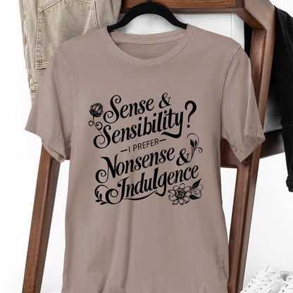 Jane Austen Sense & Sensibility Quote Shirt, Jane Austen Gift TShirt, Librariancore Book Lover Gift, Bookish Things Classic Literature Shirt