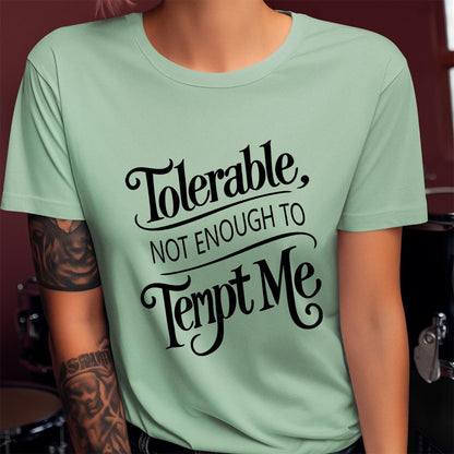 Jane Austen Tolerable Quote Shirt, Pride and Prejudice Jane Austen TShirt, Librariancore Book Lover Bookish Things Classic Literature Shirt