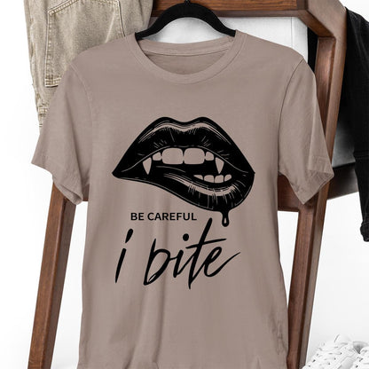 Vampire Fang Bite Gothic Emo Shirt, Dark Aesthetic Vampire Tee, Alternative Horror Fashion Gothic Halloween Shirt, Emo Punk Vampire Clothing